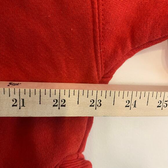 Good American Womens Red Boxy Oversized Hooded Sweatshirt Size Medium Large - Picture 9 of 16